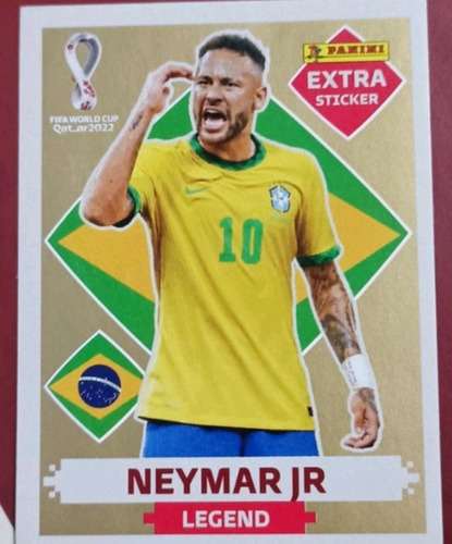 Kit 4 Figurinhas Legend Gold Neymar Jr Copa Qatar 2022 - Desconto no Preço